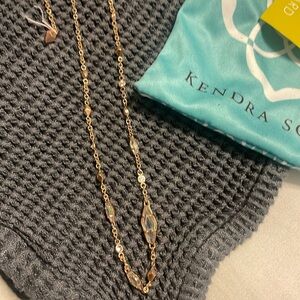 Kendra Scott Debra necklace. Rose gold